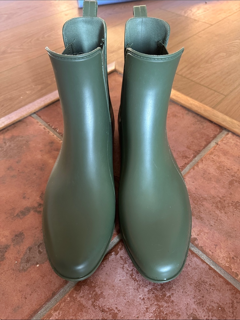 a new day Olive Green Ankle Rain Booties